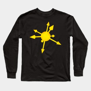 Golden Illuminati Chaos Star Sigil Long Sleeve T-Shirt